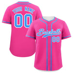 Custom Pink Powder Blue Personalized Classic Baseball Jersey | BuyFootballJersey