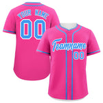 Custom Pink Powder Blue Personalized Classic Baseball Jersey | BuyFootballJersey