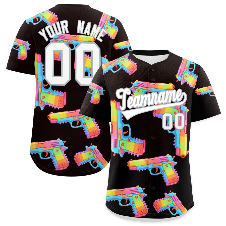 Custom Brown White Sugar-Coated Firepower Graffiti Pattern Lightweight Baseball Jersey | BuyFootballJersey