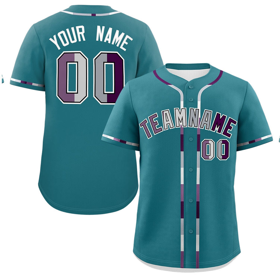 Custom Teal Genderless For Pride Month Classic Style Baseball Jersey | BuyFootballJersey