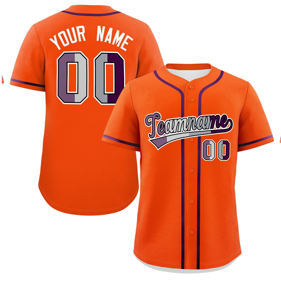 Custom Orange Purple Genderless For Pride Month Classic Style Baseball Jersey | BuyFootballJersey