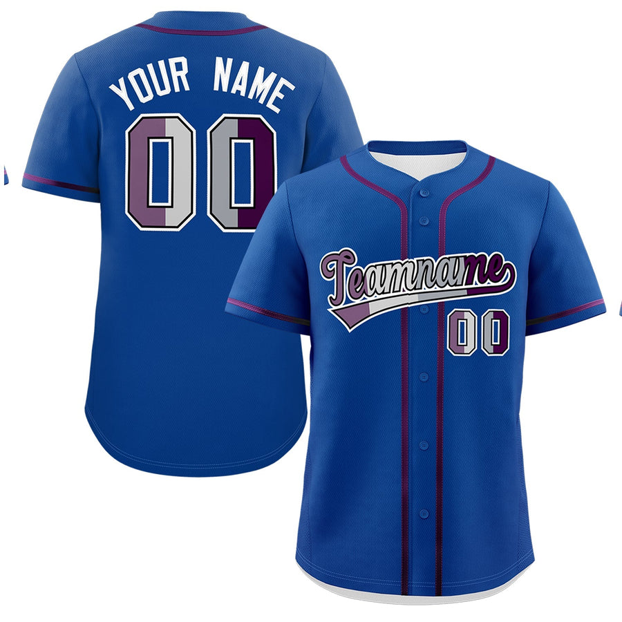 Custom Royal Blue Purple Genderless For Pride Month Classic Style Baseball Jersey | BuyFootballJersey