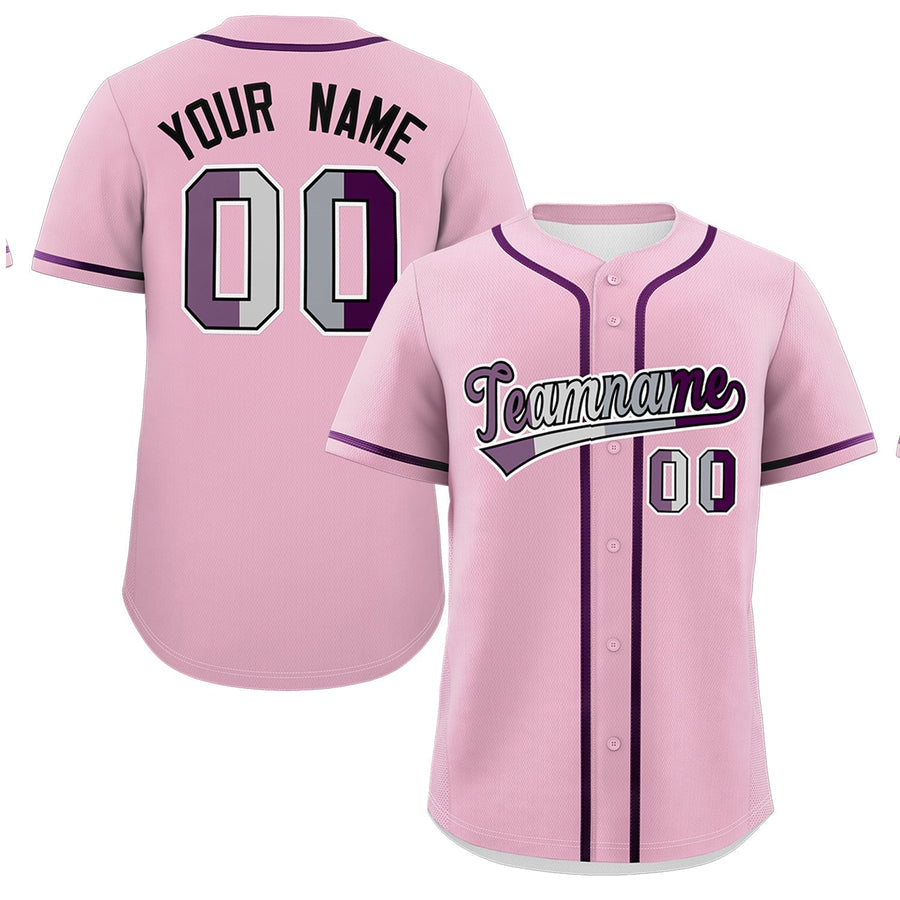 Custom Light Pink Purple Genderless For Pride Month Classic Style Baseball Jersey | BuyFootballJersey