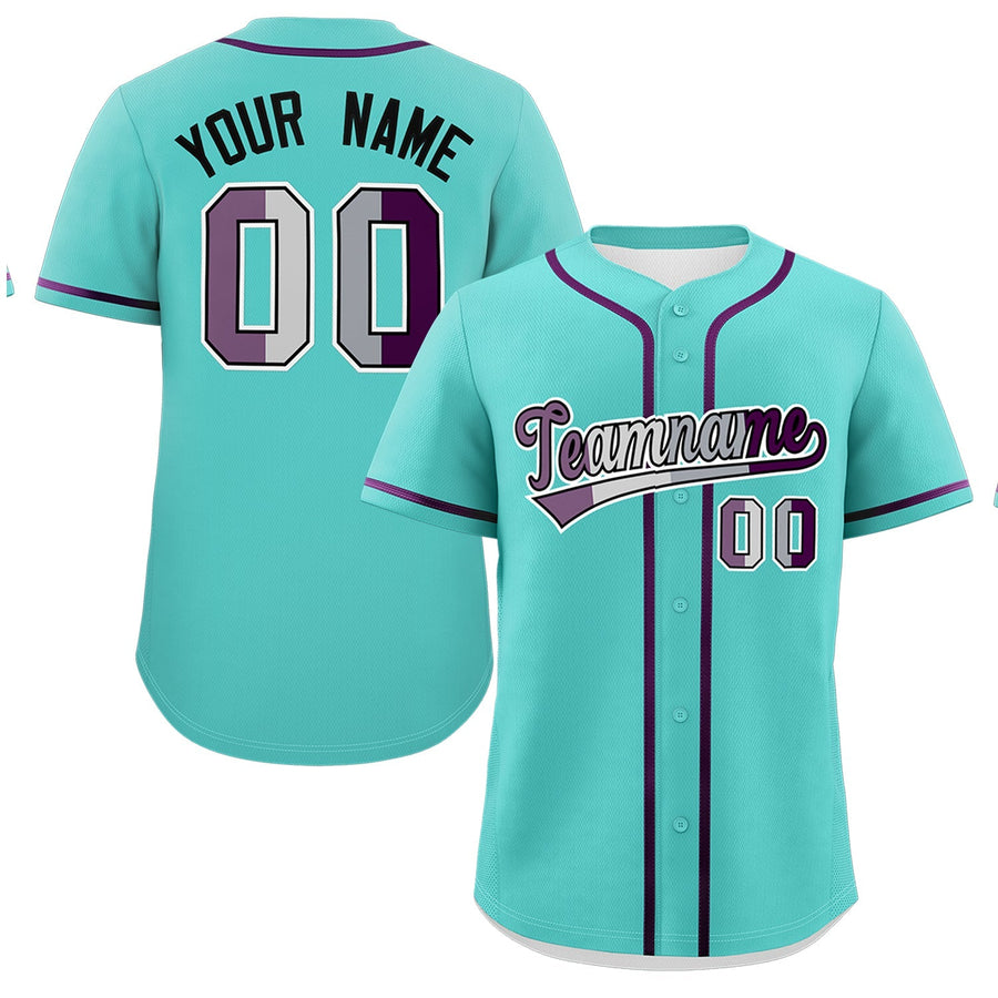 Custom Bright Green Purple Genderless For Pride Month Classic Style Baseball Jersey | BuyFootballJersey