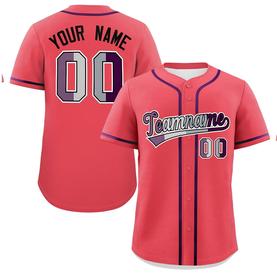 Custom Light Red Purple Genderless For Pride Month Classic Style Baseball Jersey | BuyFootballJersey