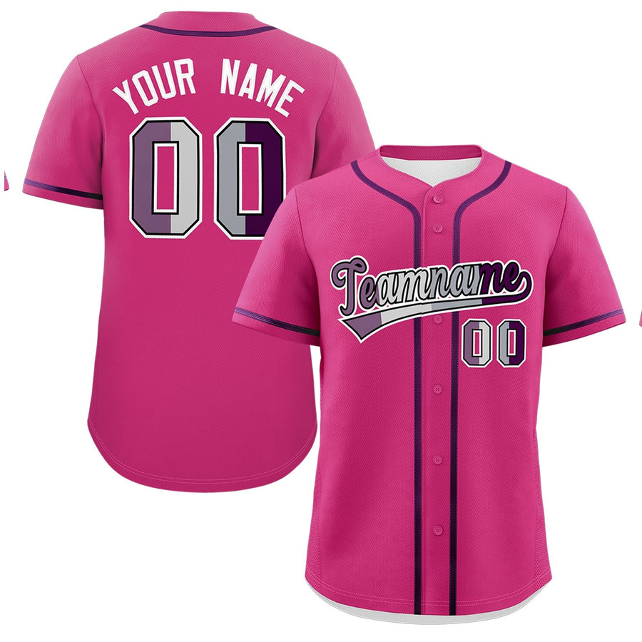 Custom Rose Red Purple Genderless For Pride Month Classic Style Baseball Jersey | BuyFootballJersey