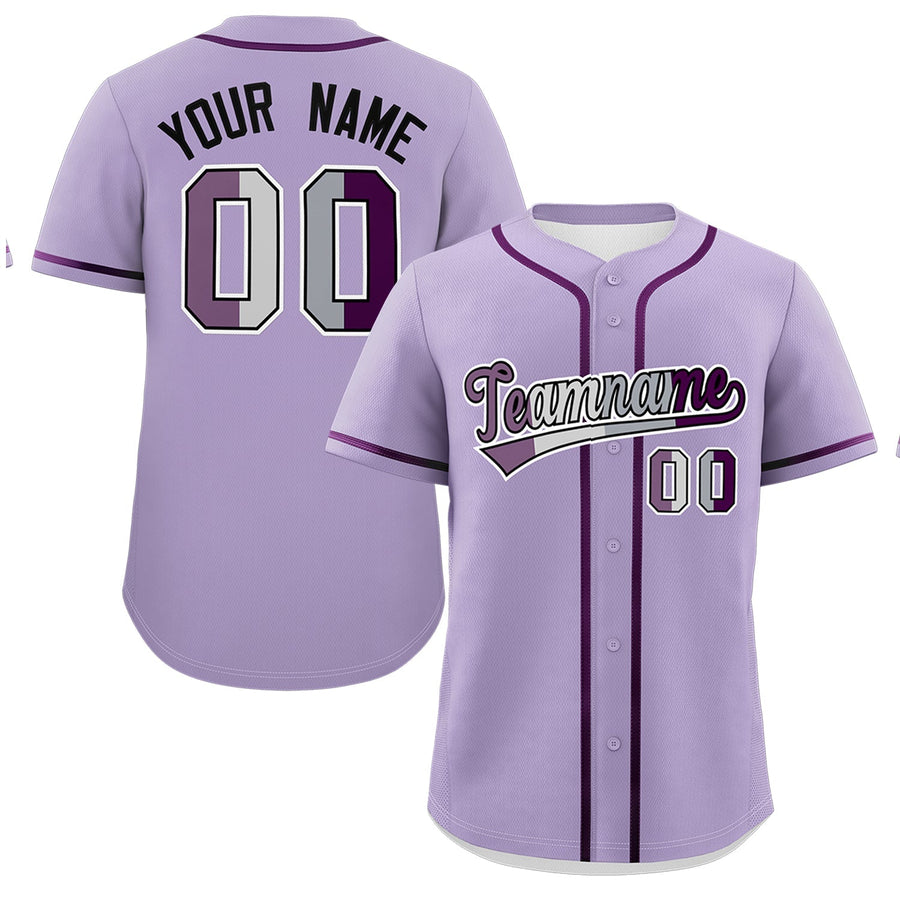 Custom Light Purple Purple Genderless For Pride Month Classic Style Baseball Jersey | BuyFootballJersey