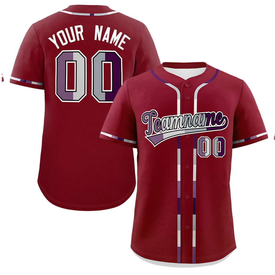 Custom Crimson Genderless For Pride Month Classic Style Baseball Jersey | BuyFootballJersey