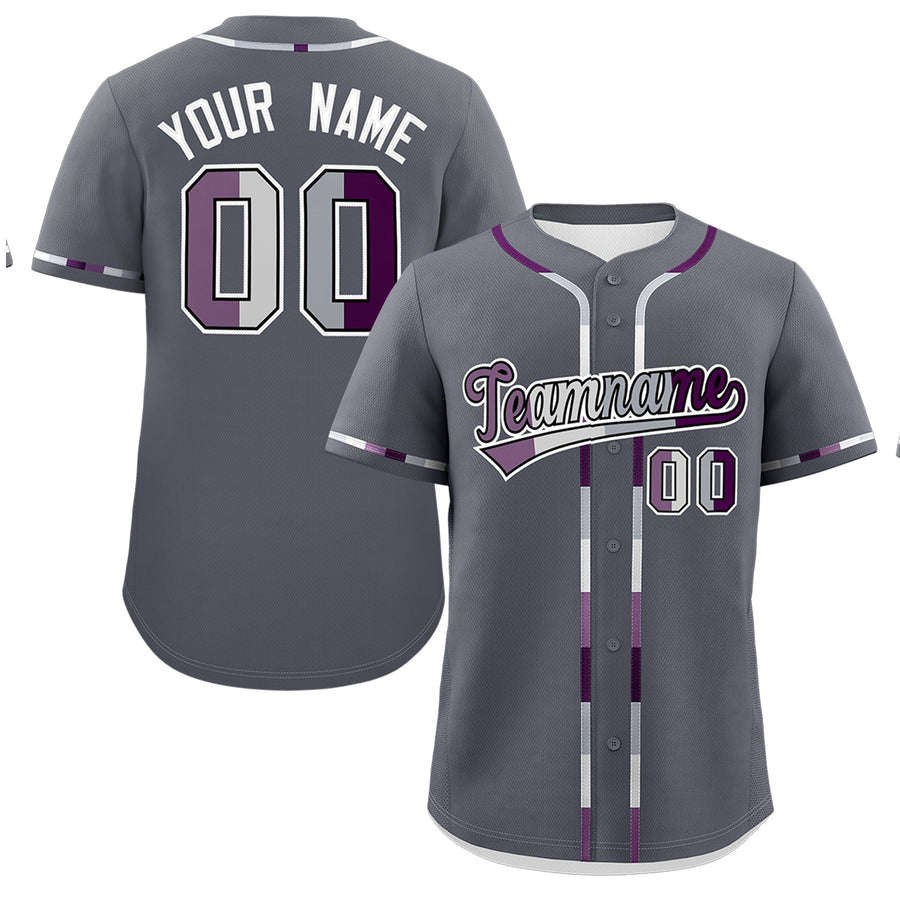 Custom Dark Gray Genderless For Pride Month Classic Style Baseball Jersey | BuyFootballJersey