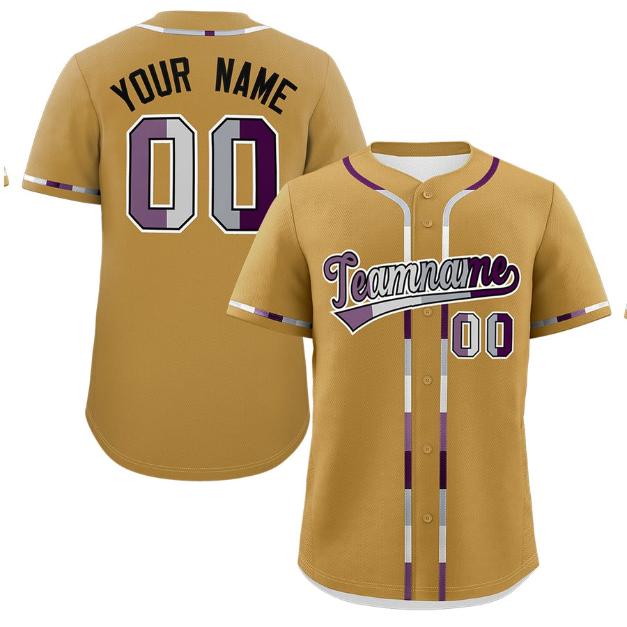 Custom Old Gold Genderless For Pride Month Classic Style Baseball Jersey | BuyFootballJersey