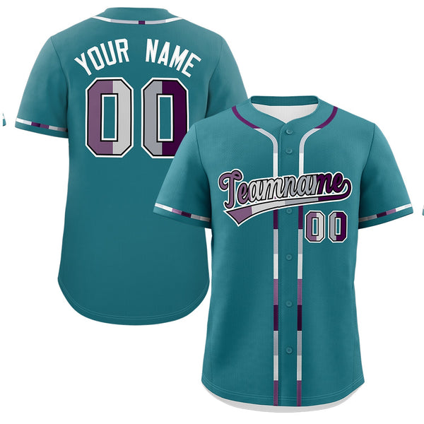 Custom Teal Genderless For Pride Month Classic Style Baseball Jersey | BuyFootballJersey