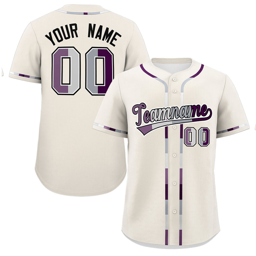 Custom Cream Genderless For Pride Month Classic Style Baseball Jersey | BuyFootballJersey