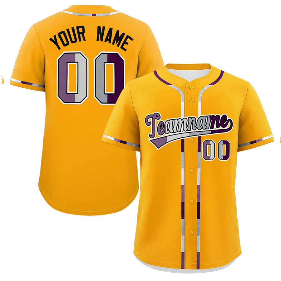 Custom Yellow Genderless For Pride Month Classic Style Baseball Jersey | BuyFootballJersey
