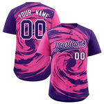 Custom Pink Purple Swirl Graffiti Pattern Baseball Jersey | BuyFootballJersey