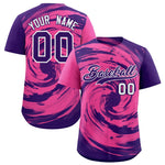 Custom Pink Purple Swirl Graffiti Pattern Baseball Jersey | BuyFootballJersey
