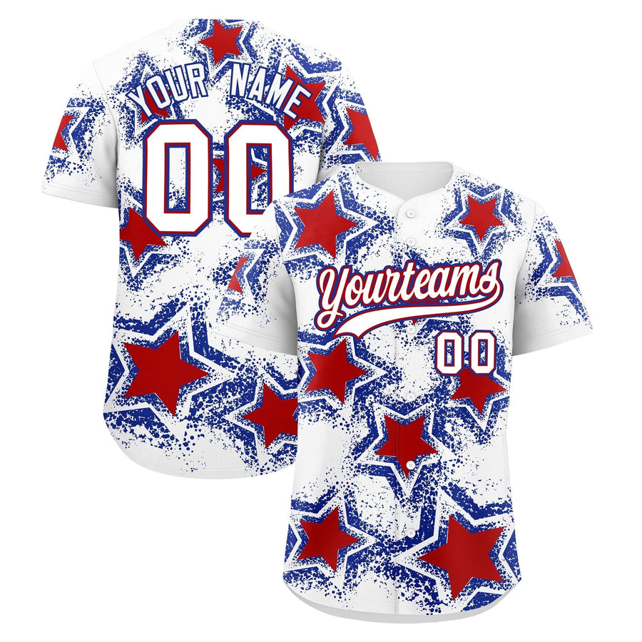 Custom Black Royal Blue Baseball Jersey - Star Graffiti Team Baseball Uniforms for Practice & Game Day Lightweight | BuyFootballJersey