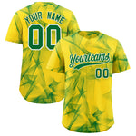 Custom Gold Fumes Graffiti Pattern Baseball Jersey | BuyFootballJersey