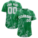 Custom Kelly Green Fumes Graffiti Pattern Baseball Jersey | BuyFootballJersey