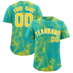 Custom Aqua Fumes Graffiti Pattern Baseball Jersey | BuyFootballJersey