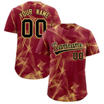 Custom Crimson Fumes Graffiti Pattern Baseball Jersey | BuyFootballJersey