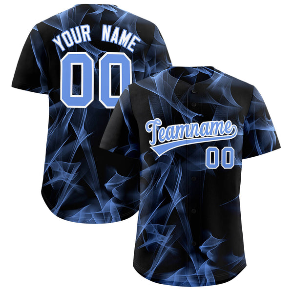 Custom Black Fumes Graffiti Pattern Baseball Jersey | BuyFootballJersey