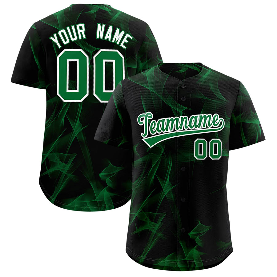 Custom Black Fumes Graffiti Pattern Baseball Jersey | BuyFootballJersey