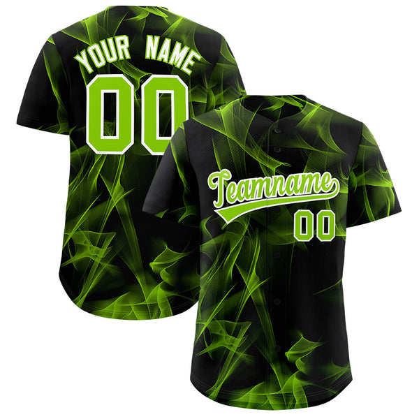 Custom Black Fumes Graffiti Pattern Baseball Jersey | BuyFootballJersey