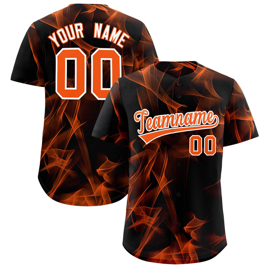 Custom Black Fumes Graffiti Pattern Baseball Jersey | BuyFootballJersey