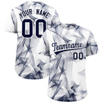 Custom White Fumes Graffiti Pattern Baseball Jersey | BuyFootballJersey