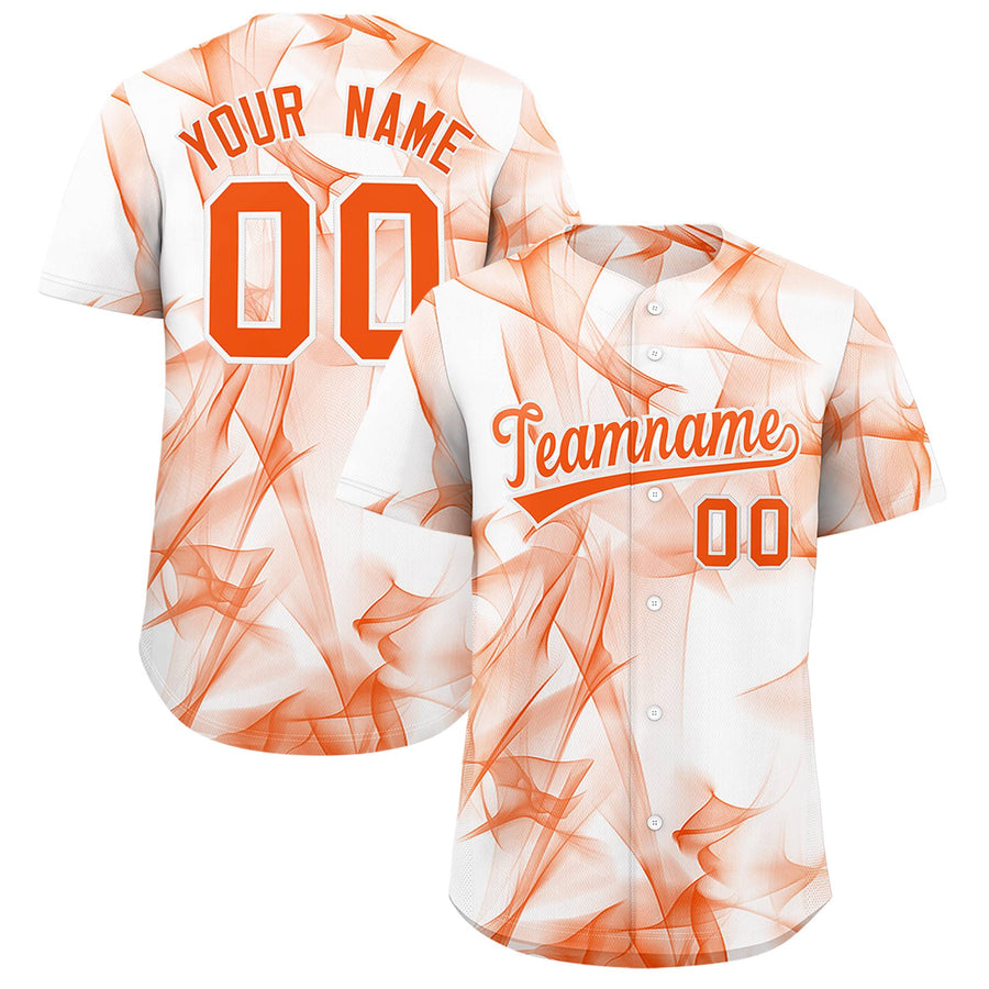 Custom White Fumes Graffiti Pattern Baseball Jersey | BuyFootballJersey