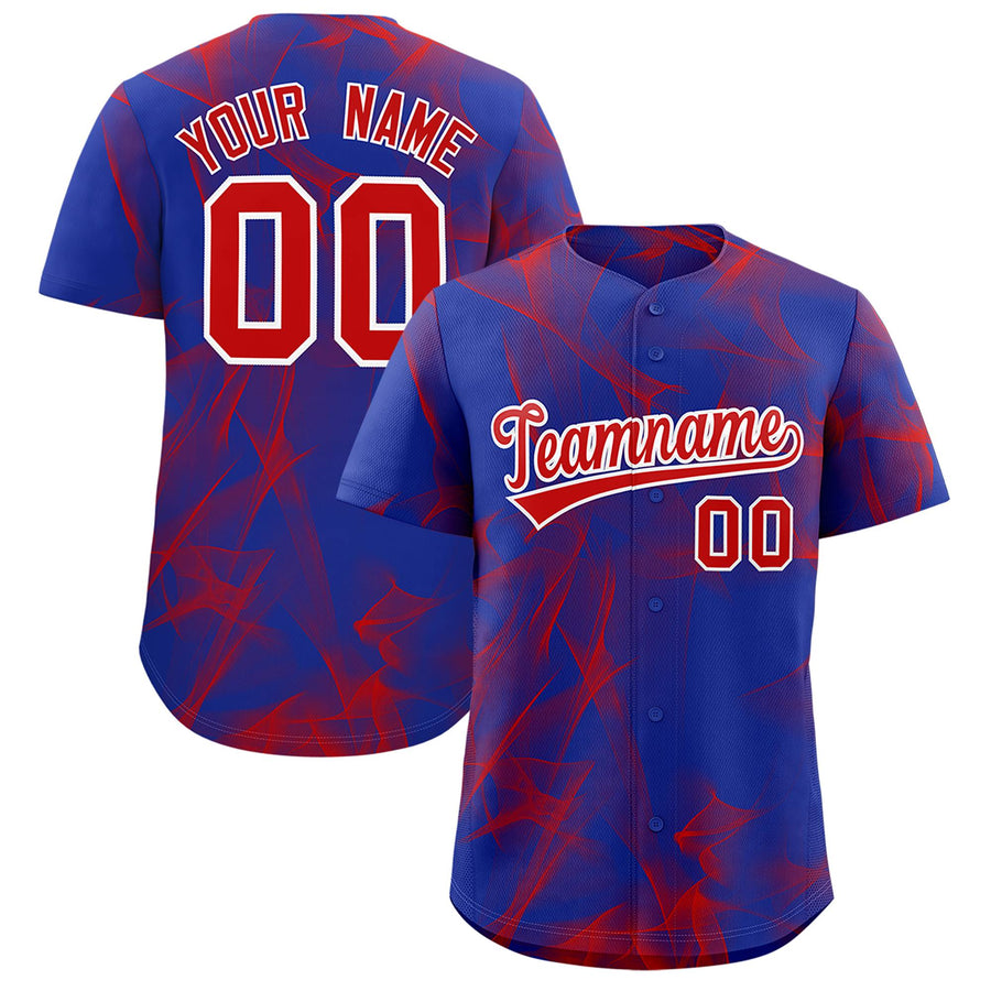 Custom Royal Fumes Graffiti Pattern Baseball Jersey | BuyFootballJersey