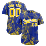 Custom Royal Fumes Graffiti Pattern Baseball Jersey | BuyFootballJersey