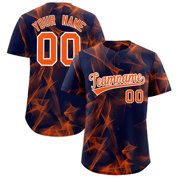 Custom Navy Fumes Graffiti Pattern Baseball Jersey | BuyFootballJersey