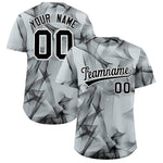 Custom Silver Fumes Graffiti Pattern Baseball Jersey | BuyFootballJersey