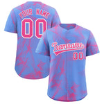 Custom Light Blue Fumes Graffiti Pattern Baseball Jersey | BuyFootballJersey