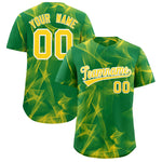Custom Kelly Green Fumes Graffiti Pattern Baseball Jersey | BuyFootballJersey
