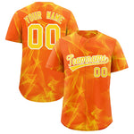 Custom Orange Fumes Graffiti Pattern Baseball Jersey | BuyFootballJersey