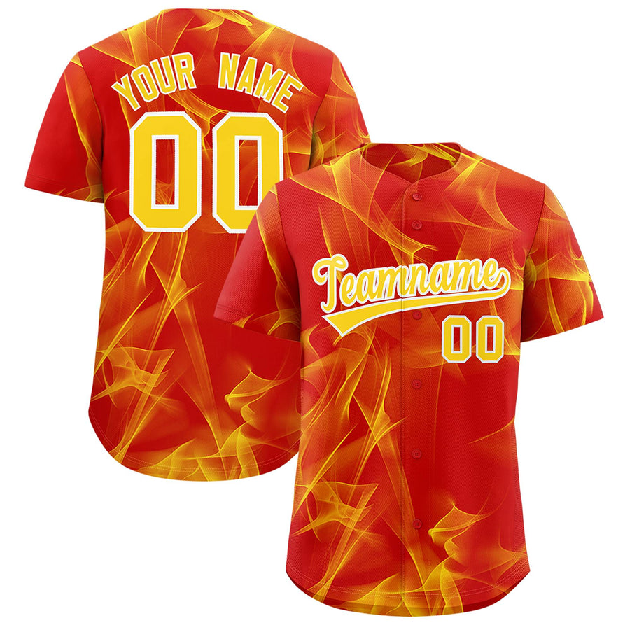 Custom Red Fumes Graffiti Pattern Baseball Jersey | BuyFootballJersey