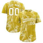 Custom Old Gold Fumes Graffiti Pattern Baseball Jersey | BuyFootballJersey