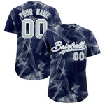 Custom Navy Fumes Graffiti Pattern Baseball Jersey | BuyFootballJersey