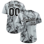 Custom Silver Fumes Graffiti Pattern Baseball Jersey | BuyFootballJersey