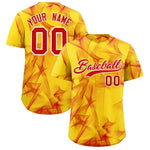 Custom Gold Fumes Graffiti Pattern Baseball Jersey | BuyFootballJersey