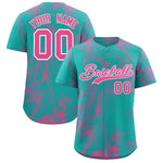 Custom Aqua Fumes Graffiti Pattern Baseball Jersey | BuyFootballJersey