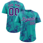Custom Aqua Fumes Graffiti Pattern Baseball Jersey | BuyFootballJersey