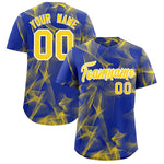 Custom Royal Fumes Graffiti Pattern Baseball Jersey | BuyFootballJersey