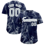 Custom Navy Fumes Graffiti Pattern Baseball Jersey | BuyFootballJersey