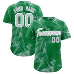 Custom Kelly Green Fumes Graffiti Pattern Baseball Jersey | BuyFootballJersey
