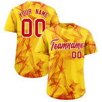 Custom Gold Fumes Graffiti Pattern Baseball Jersey | BuyFootballJersey
