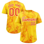 Custom Gold Fumes Graffiti Pattern Baseball Jersey | BuyFootballJersey