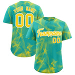 Custom Aqua Fumes Graffiti Pattern Baseball Jersey | BuyFootballJersey